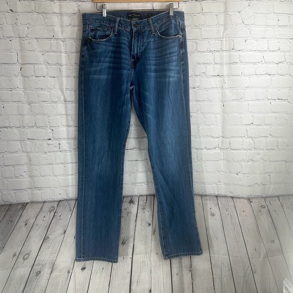 Lucky Brand Men’s 221 Straight Jeans‎ Denim Distressed Size 34x34